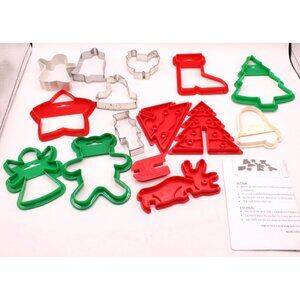 Plastic Metal Christmas Holiday Cookie Cutters Baking Mixed Brands Styles Wilton